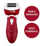 UTILYZE Rechargeable Most Powerful Electronic Foot File CR-700B Pedicure Electric Callus Remover With Extra Roller Red - Special Edition