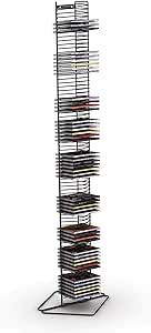 Atlantic Onyx Wire CD Tower - Holds 80 CDs in Matte Black Steel (Updated)