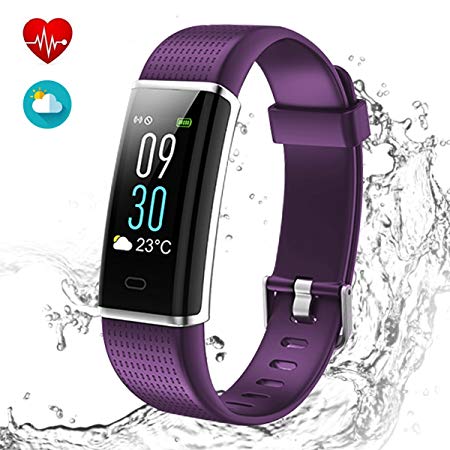 AGKupel Fitness Tracker, Activity Tracker Watch Smart Bracelet with Heart Rate Monitor, Color Touch Screen Smart Wristband with Calorie Counter Pedometer Sleep Monitor, Waterproof Sport Smart Band