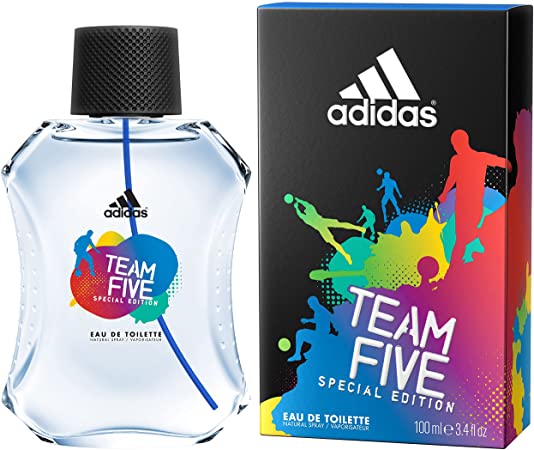 Adidas Team Five Special Edition Eau De Toilette Spray for Men, 3.4-Ounce