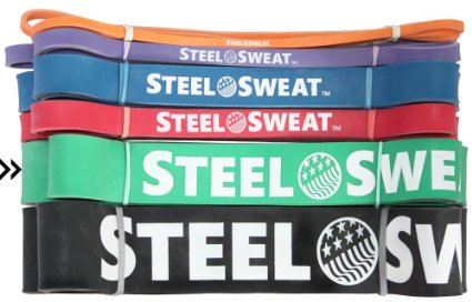 Resistance Band by Steel Sweat - Best for Assisted Pull-Up and WorkoutExerciseMobilityWeight lifting and Powerlifting - Top Rated Durable Pull-Up Assist Band - 41 length