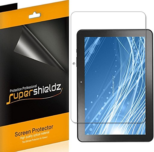 [3-Pack] Supershieldz For Insignia 10" / 10.1" Flex ( NS-P10A7100 / NS-P10A8100) Screen Protector, Anti-Bubble High Definition Clear Shield   Lifetime Replacements Warranty- Retail Packaging