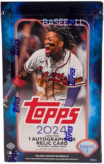 2024 Topps Series 1 Baseball Hobby Box 20 Packs Per Box, 12 Cards Per Pack