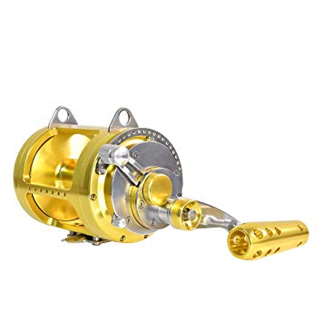 GOMEXUS Saltwater Trolling Reel 2 Speed Bluefin Yellowfin Tuna Game Reel 18W to 50W 50-140lbs Silky Smooth and Solid Powerful 10 Year Test