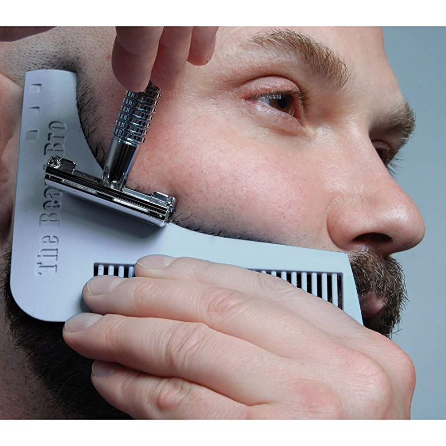 The Beard Bro- Facial Hair Shaping Tool for Perfect Lines & Symmetry (Grey)