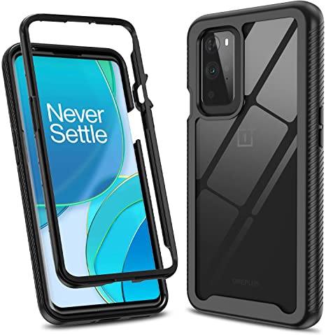 LeYi Compatible with OnePlus 9 Pro Case (Not Fit OnePlus 9), OnePlus 9 Pro 5G Phone Case, Full-Body Rugged Hybrid Bumper Shockproof Clear Protective Phone Cover Cases for OnePlus 9 Pro, Black