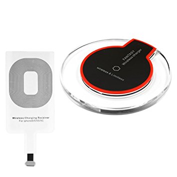 Portable Universal Qi Wireless Charger Charging Power Pad Stand   Ultra-thin QI Wireless Charger Receiver Module for Apple iPhone 7 Plus 6 6s plus 5s 5 SE