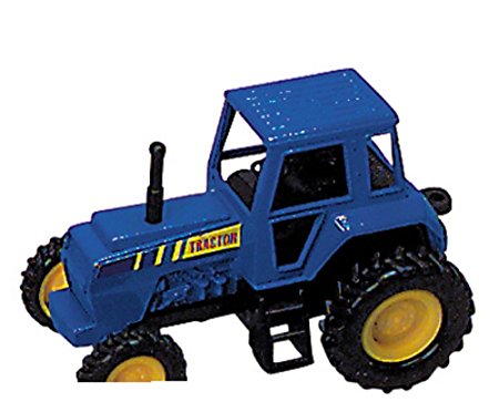 Tractor- Die Cast Metal - Pull Back and Go - (BLUE)