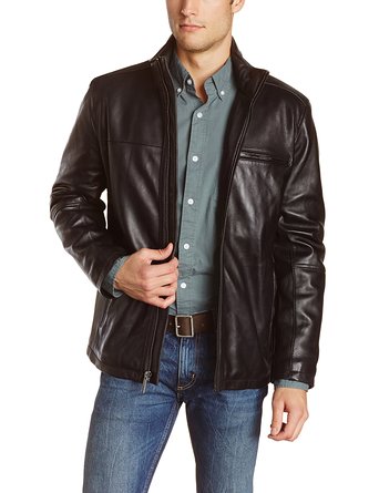 Marc New York by Andrew Marc Mens Slade Smooth Lamb-Leather Jacket