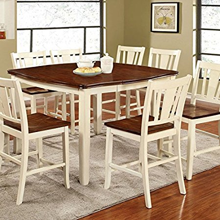 247SHOPATHOME Idf-3326WC-PT-5PC Dining-Room, 5-Piece Set, White and Cherry