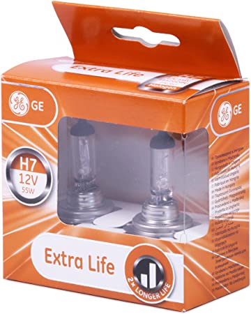 GE General Electric Extra life H7 58520DPU Car Bulb Bulbs headlamp light motorcycle headlamps Duo Box