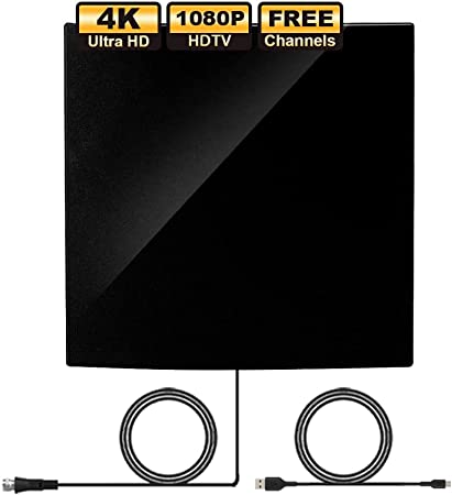 [2022 Model] Digital Amplified Outdoor Indoor Tv Antenna Powerful Best Amplifier Signal Booster Up to 275  Miles Range Support 4K Full HD Smart and Older Tvs with 16ft Cable