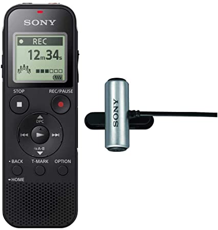 Sony ICD-PX470 Stereo Digital Voice Recorder with Built-in USB Voice Recorder w ECM-CS3 Clip-Style Mic