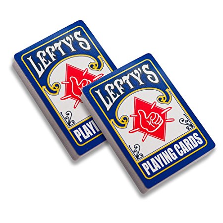 Lefty's True Left-handed Playing Cards, 2 Decks