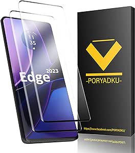 2023 Model Only For Motorola Edge 2023 Screen Protector Tempered Glass 2 Pcs, 9H Hardness, Bubble Free, HD Film for Motorola Edge 2023 Screen Protector
