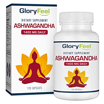 Organic Ashwagandha Capsules for Anxiety Relief 1400mg - 120 Vegan Capsules - Thyroid Support, Stress Relief & Adrenal Fatigue Supplements