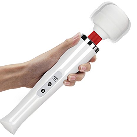 Wand Massager Handheld Vibrator Rechargeable with 10 Powerful Speeds,Personal Body Massager for Muscle Aches and Sports Recovery (FDA Approved)
