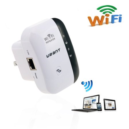 Urant 300Mbps Wireless Wifi Repeater Amplifier Wireless-N 2.4GHz IEEE802.11N/G/B Mini AP Router Signal Booster Range Extender