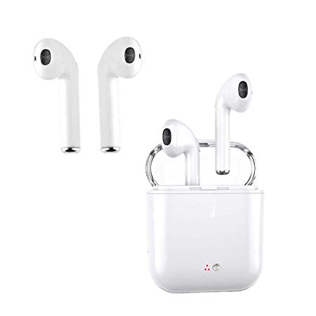 Wireless Earbuds,Bluetooth Earburds Stereo with Mic Mini in-Ear Earbuds Earphones Earpiece Sweatproof Sports Earbuds Compatible with Apple iPhone X 8 7 6 Plus Samsung Android