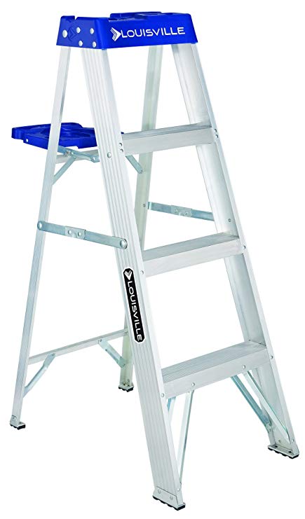 Louisville Ladder 4-Foot Aluminum Step Ladder, 250-Pound Capacity, AS2104