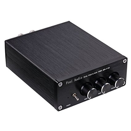 Stereo Home Amplifier 2 Channel Class D Mini Hi-Fi Amp with Bass and Treble Control for Bookshelf/ Desktop/Computer Speakers 50W x 2 - TPA3116