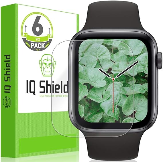 IQShield Screen Protector Compatible with Apple Watch Series 6 (40mm)(6-Pack) Anti-Bubble Clear TPU Film