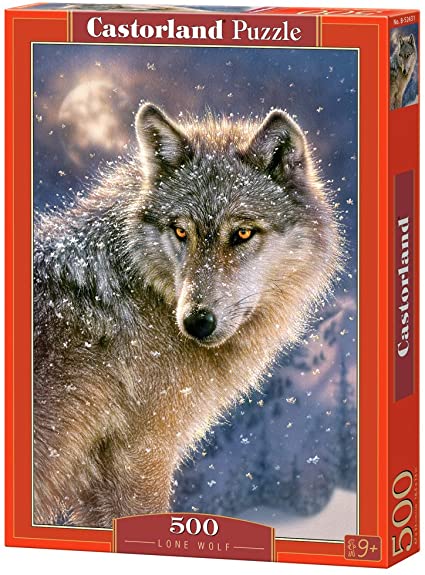 Castorland B-52431 Hobby Panoramic Lone Wolf Jigsaw Puzzle, 500 Pieces Set, Multicolour