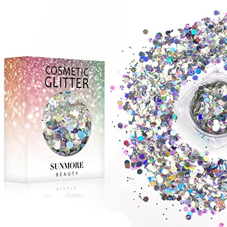 Icy Beauty Christmas Cosmetic Glitter Sequin for Face Eyes Hair Nail Body,Shining Makeup Glitter Paillette for Music Festival Masquerade Halloween Party Christmas Ball Black Friday Cyber Monday Sale