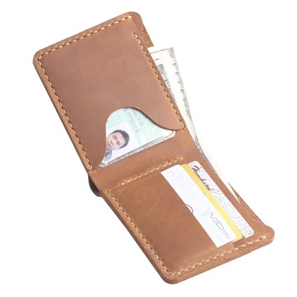 Robrasim Men's Leather Wallet - Genuine Handmade Leather Wallet - Credit Card Wallet