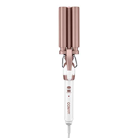 Conair Double Ceramic Triple Barrel Waver; White / Rose Gold