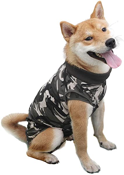 Heywean Dog Surgical Recovery Suit Comfortable E Collar Alternative Pet T-Shirt After Surgery Wear for Dogs