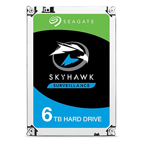 Seagate Skyhawk 6TB Surveillance Internal Hard Drive HDD – 3.5 Inch SATA 6GB/s 256MB Cache for DVR NVR Security Camera System with Drive Health Management – Frustration Free Packaging (ST6000VX001)