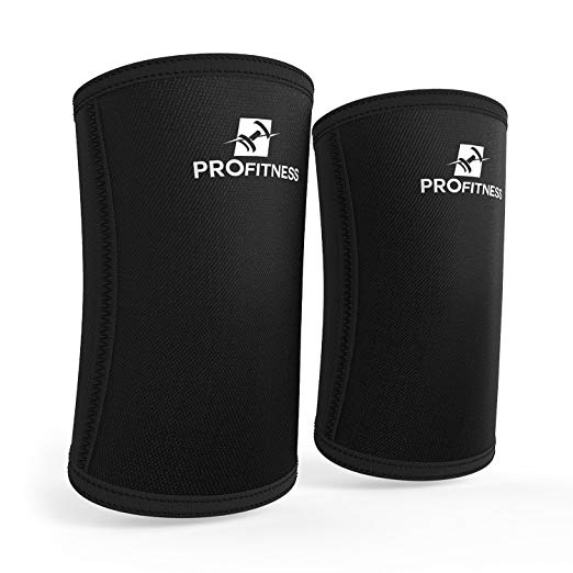 ProFitness Weight Lifting Elbow Sleeves - 5mm Thick Neoprene Elbow Support & Compression Braces for Weightlifting, Tennis & Sports | Prevent Injuries, Tendonitis, Arthritis & Forearm Pain