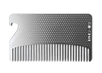 go-comb Bottle Opener Edition - Premium Wallet Comb - Fine Tooth Stainless Steel