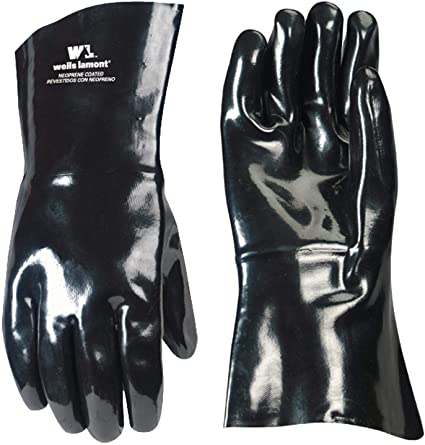 Wells Lamont Work Gloves, Neoprene Coated, One Size, Black (192)