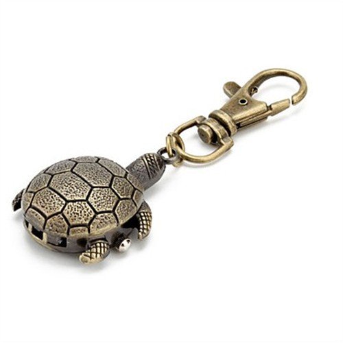 Stainless Steel Alloy Quartz Pocket Watch Pendant with Keychain