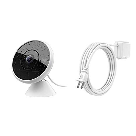 Logitech Circle 2 Indoor/Outdoor Wired Home Security Camera, HomeKit and Google, 180° Wide-Angle &  Circle 2 Weatherproof Extension Accessory for Circle 2 Wired Weatherproof Home Security Camera