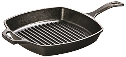 Lodge L8SGP3 Logic Pre-Seasoned Square Grill Pan (Black)