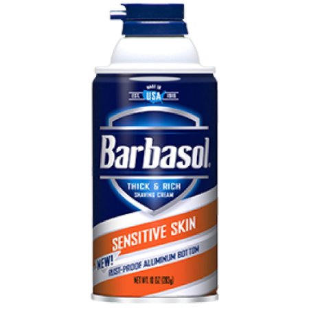 Barbasol Sensitive Skin Thick and Rich Shaving Cream, 10 Ounce