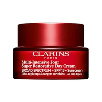 CLARINS Super Restorative Day Cream, Broad Spectrum SPF 15 Sunscreen | Anti-Aging Moisturizer For Mature Skin Weakened By Hormonal Changes | Replenishes, Illuminates & Densifies Skin|Targets Wrinkles