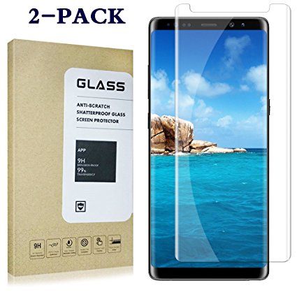 keiou Samsung Galaxy Note 8 Premium Tempered Glass Screen Protector [Easy to Install][Case Friendly][Anti-Fingerprint][2PACK][Clear]