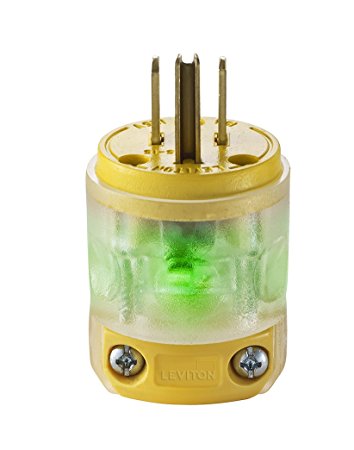 Leviton 515PV-LIT Grounding Lighted Plug End Replacement