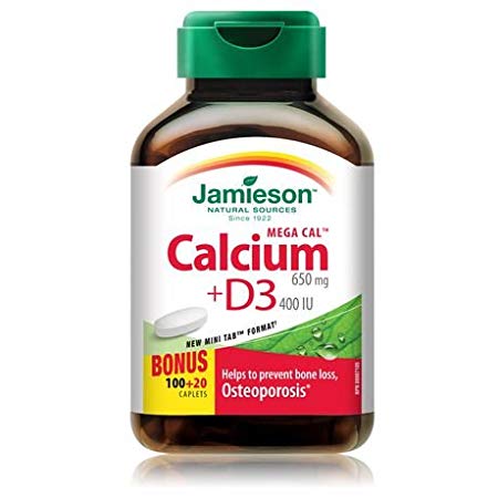 Mega Cal - Calcium Citrate with Vitamin D-120 caplets Brand: Jamieson Laboratories