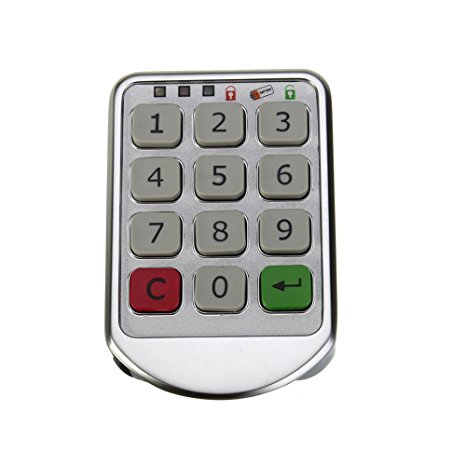 Electronic Cabinet Lock Kit Set, Digital Keypad Cabinet Lock with Password Entry - Keyless Cabinet Door Lock Knob Locker Lock