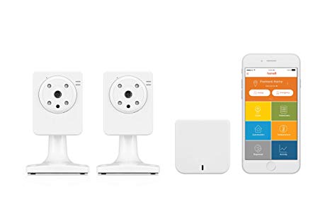 Home8 Video-Verified VideoShield 2-Camera Video Monitoring System with Free Basic Service, featuring Amazon Alexa Integration