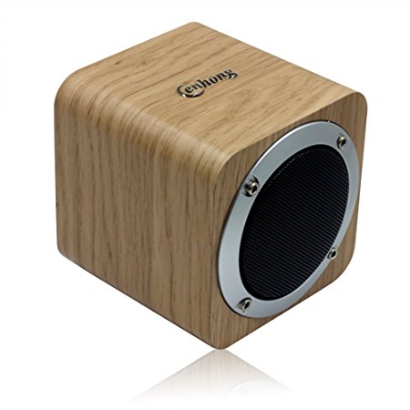 Wooden Bluetooth Speaker, ENHONG Wireless Bluetooth Speakers 4.0 With FM Radio,Bass Sound, 1800MAH Rechargeable Battery For 10 Hours, Home, iPhone And Android