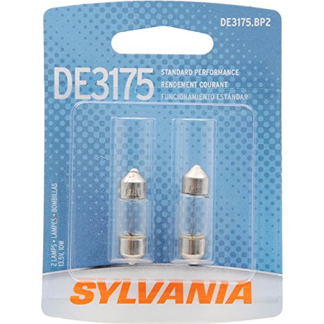 SYLVANIA DE3175 Basic Miniature Bulb, (Contains 2 Bulbs)