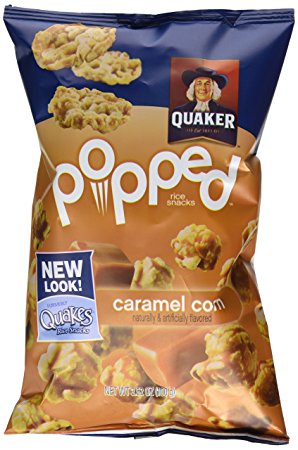 Quaker Popped Rice Snacks, Caramel Corn, 3.52 oz