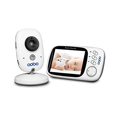 AOBO Wireless Video Baby Monitor 3.2"Color LCD Child Safety Monitoring Home Security Surveillance Indoor Digital Camera with 2-way Audio IR-cut Night Vision- Mother's Day Gifts