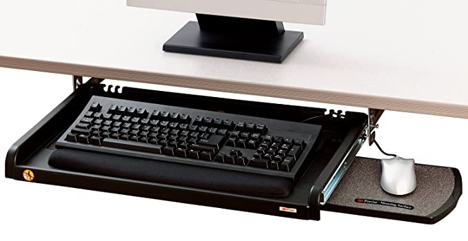 3M Under-Desk Keyboard Drawer, Gel Wrist Rest with Antimicrobial Product Protection (KD45)